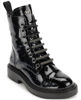 DKNY Women's Bootie Combat Boot, Black, 7